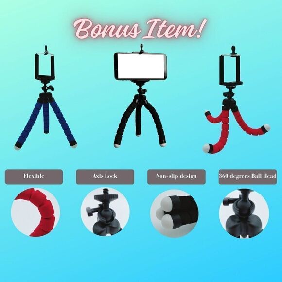 Universal Cell Phone Holder Bracket Clamp, Gooseneck Bed Table Desk Stand, White - Picture 5 of 6